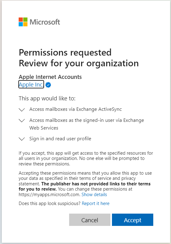 iOS-account-iphone-oauth-automatic-microsoft-app-permissions